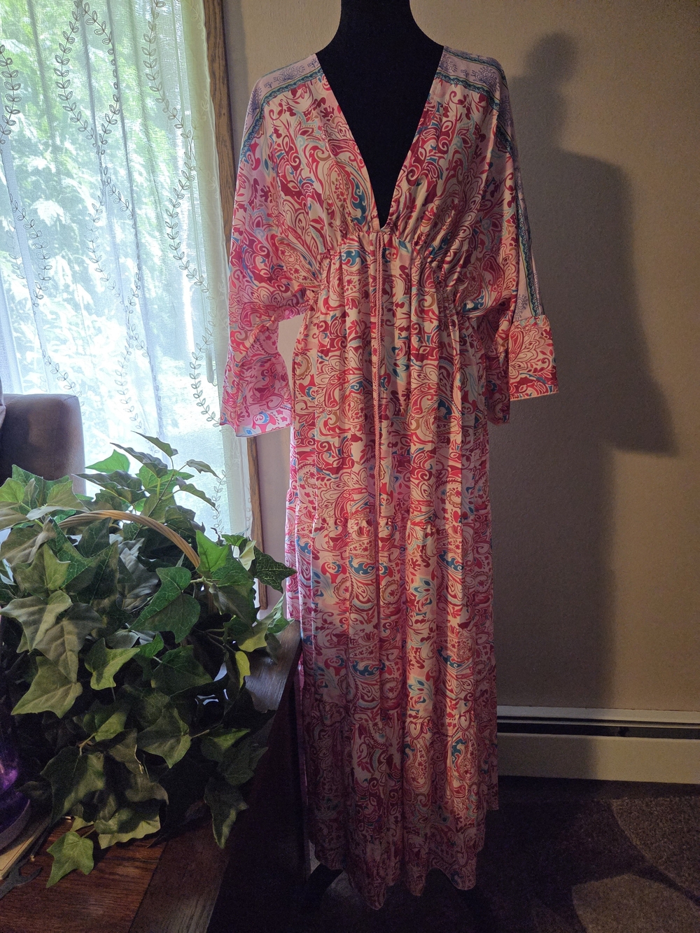 Pink Paisley Maxi Dress Size XL